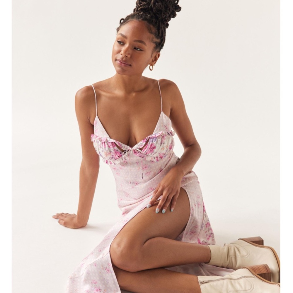 For Love and Lemons Taylor Floral Midi Dress